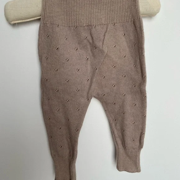 Belle Enfant Pointelle wrap top, leggings and bonnet set 0-3 months in alabaster